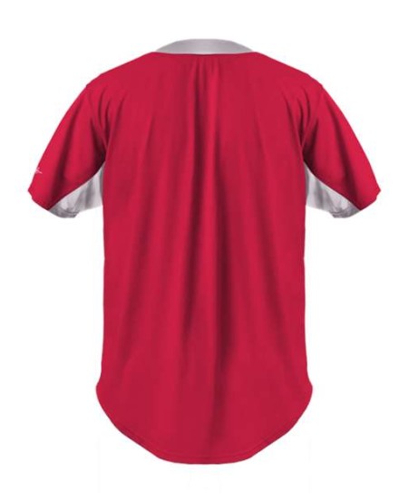 Alleson Athletic 566BFJ Unisex Crush Full Button Baseball Jersey – 14 oz. DURA-Stretch Double-Knit Polyester Mesh Panel Jersey | S–3XL