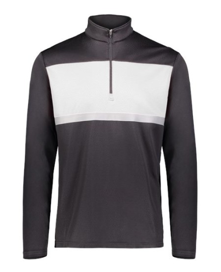 Holloway 222591 Dry-Excel Prism Bold Quarter-Zip Pullover – Men's 4.8 oz. 100% Polyester Honeycomb Knit UPF 50+ Quarter-Zip | S–3XL