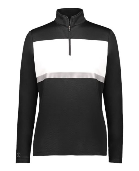 Holloway 222791 Women's Prism Bold Quarter-Zip Pullover – 4.8 oz. 100% Polyester Dry-Excel Honeycomb Knit UPF 50+ Ladies' Quarter-Zip