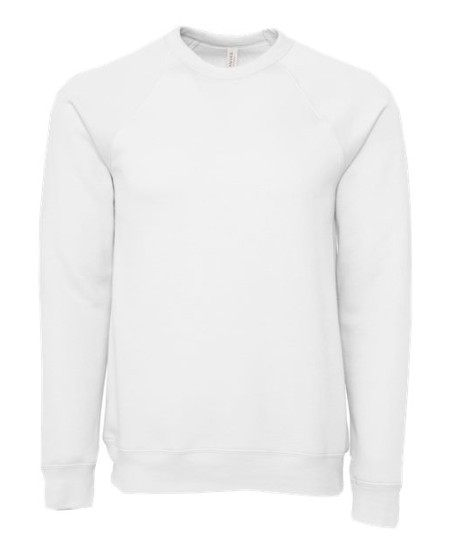 BELLA CANVAS 3901 Unisex Sponge Fleece Raglan Crewneck Sweatshirt – 8 oz. 52/48 Airlume Cotton/Poly Sponge Fleece Raglan Sweatshirt | XS–3XL