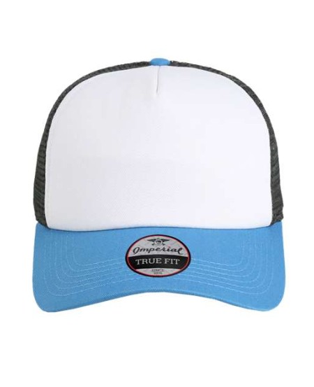 Imperial 1287 North Country Trucker Cap – 55/45 Cotton/Polyester Garment-Washed Twill Front Mesh Back Structured Five-Panel Snapback | OSFM