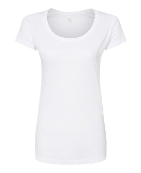 Tultex 243 Women's Poly-Rich Scoop Neck T-Shirt – 3.6 oz. 65/35 Polyester/Cotton Scoop Neck | XS–2XL