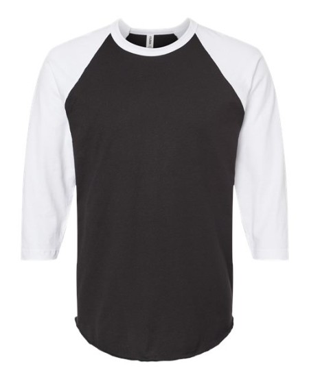 Tultex 245 Unisex Fine Jersey Raglan T-Shirt – 4.5 oz. 100% USA Cotton Raglan | XS–3XL