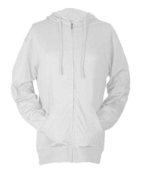Tultex 260 Unisex Beach Full-Zip Hooded Long Sleeve T-Shirt – 4.5 oz. 50/50 USA Cotton/Polyester | XS–3XL