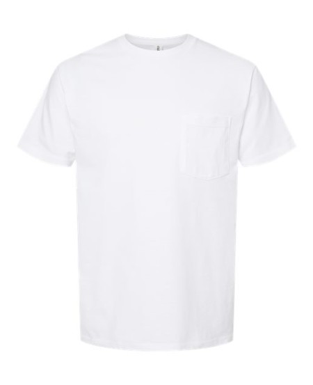 Tultex 293 Unisex Heavyweight Jersey Pocket T-Shirt – 5.5 oz. 100% USA Cotton with Chest Pocket | S–3XL