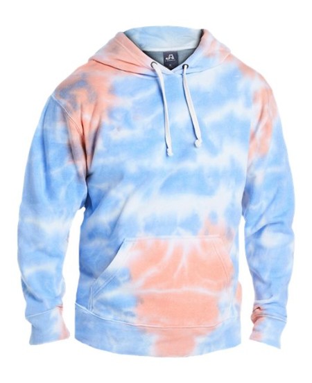 J. America 8861 Men's Tie-Dyed Fleece Hooded Sweatshirt – 7.5 oz. Men's pullover hoodie | XS–3XL