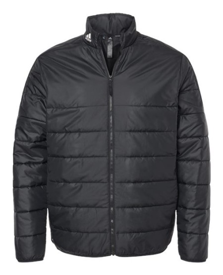 Adidas A570 3-Stripes Puffer Full-Zip Jacket – Men's Recycled Polyester Insulated Jacket | S–4XL