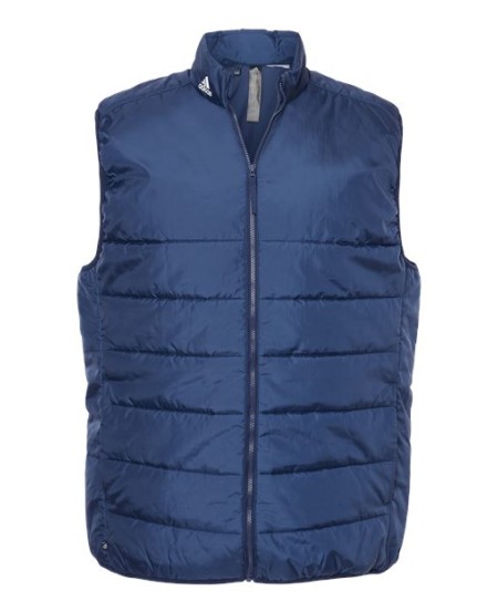Adidas A572 Puffer Full-Zip Vest – Men's Recycled Polyester Insulated Vest | S–4XL