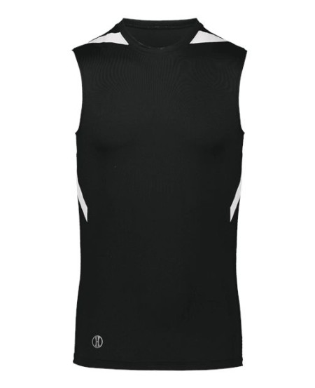 Holloway 221037 PR Max Compression Jersey – Unisex 84/16 Polyester/Spandex 4-Way Stretch Track Singlet | XS–2XL