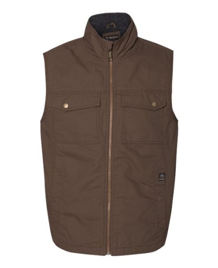 DRI DUCK 5068 Men’s Trek Canyon Cloth™ Vest – 10 oz. 100% Cotton Canyon Cloth™ Canvas | 3 oz. Polyfill | Sherpa Collar and Yoke