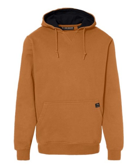 DRI DUCK 7035 Men’s Woodland Fleece Hooded Pullover – 11 oz. 80/20 Cotton/Polyester Power Fleece™ | Textured Thermal-Lined Hood | Articulated Elbows