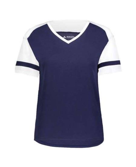 Augusta Sportswear 2914 Women's Triblend Fanatic 2.0 V-Neck T-Shirt – 3.8 oz. 50/38/12 Poly/Cotton/Rayon | XS–2XL