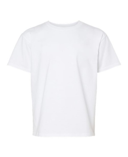 Gildan 65000B Youth Softstyle® Midweight T-Shirt – 5.3 oz. 100% Ring-Spun Cotton 24 Singles | High Stitch Density | Classic Width Rib Collar | Youth Sizing XS–XL | OEKO-TEX