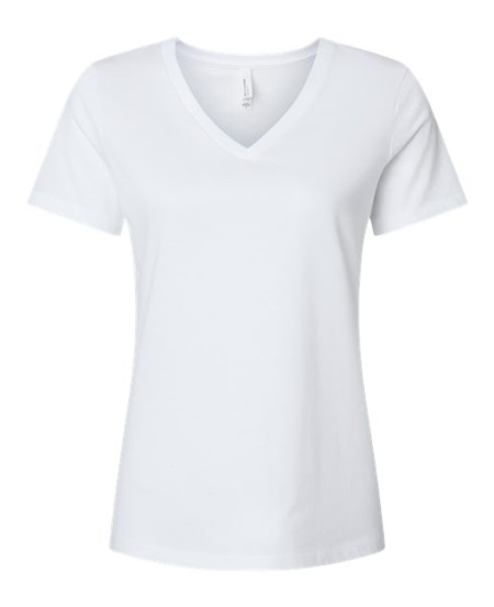 BELLA CANVAS 6405CVC Women's Relaxed Heather CVC V-Neck Tee – 4.2 oz. 52/48 Airlume Cotton/Poly CVC Heather Relaxed-Fit Women's V-Neck Tee