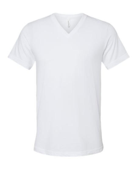 BELLA + CANVAS 3005CVC Unisex Heather CVC V-Neck Tee – 4.2 oz. 52/48 Airlume Cotton/Poly Heather V-Neck Short-Sleeve Tee | XS–3XL