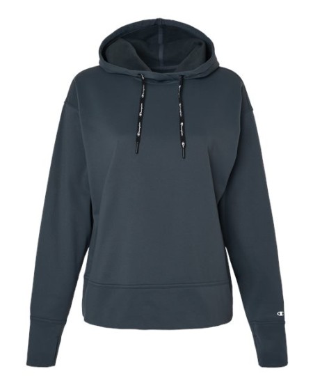 Champion CHP100 Women’s Sport Hooded Sweatshirt – 5.4 oz. 95/5 Recycled Polyester/Spandex Fleece Hoodie | S–XL