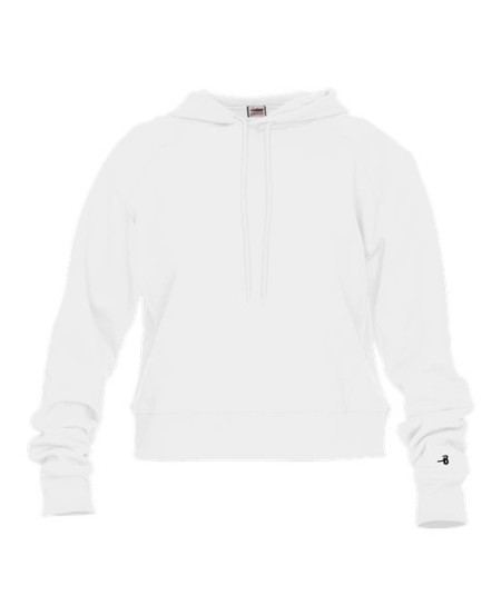 Badger 1261 Women's Crop Hooded Sweatshirt – 9.5 oz. 60/40 Ring-Spun Cotton/Polyester Crop Hoodie | XS–2XL