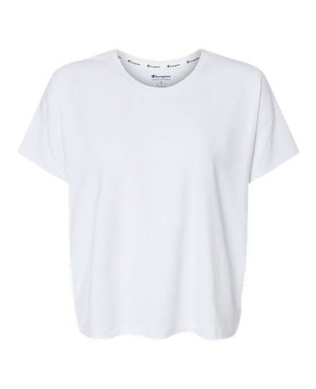 Champion CHP130 Women’s Sport Soft Touch T-Shirt – 5.3 oz. 89/11 Recycled Polyester/Spandex Brushed Jersey Tee | S–2XL