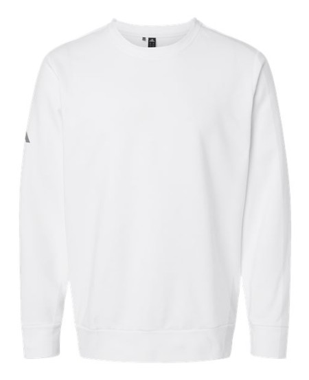 Adidas A434 Unisex Fleece Crewneck Sweatshirt – 8.5 oz. 70/30 BCI Cotton/Recycled Polyester Fleece Crewneck | XS–4XL