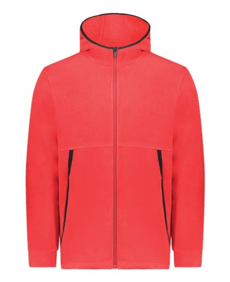 Augusta Sportswear 6859 Youth Eco Revive Polar Fleece Hooded Full-Zip Jacket – 8 oz./yd² 70/30 Recycled Polyester Polar Fleece Jacket | Youth