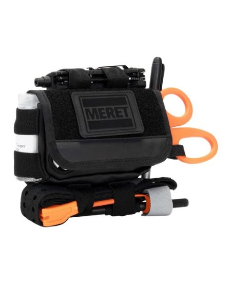 MERET M8120-TB EFAK PRO X Black Waist Pack Bag – Tactical Black – 6.56 oz./yd² Tarpaulin with Infection Control