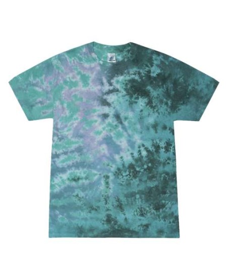 Colortone 1000 Unisex Multi-Color Tie-Dyed T-Shirt - 5.3 oz. 100% Heavyweight Cotton Classic Fit Tie-Dye Tee | S-5XL