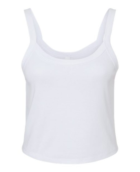 BELLA + CANVAS 1012 Women's Micro Rib Spaghetti Strap Tank – 5.4 oz. 52/48 Airlume Cotton/Poly 1x1 Micro Rib Tank | XS–2XL