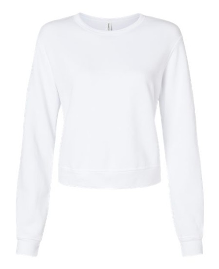 BELLA CANVAS 7511 Women's Sponge Fleece Crewneck Sweatshirt – 8 oz. 52/48 Airlume Cotton/Poly Mid-Length Sponge Fleece Women's Crewneck | BlueSign Certified