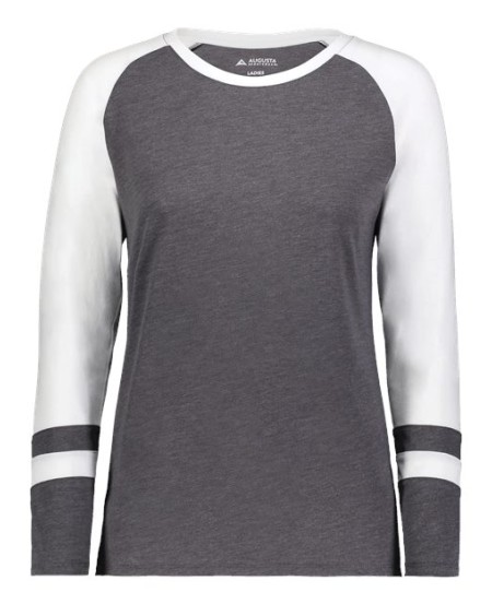 Augusta Sportswear 2917 Women's Triblend Fanatic 2.0 Long Sleeve T-Shirt – 3.8 oz. 50/38/12 Poly/Cotton/Rayon | Ladies' Fit