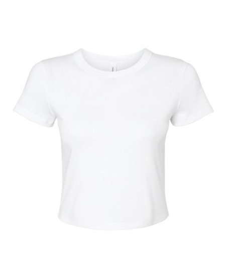 BELLA + CANVAS 1010 Women's Micro Rib Baby Tee – 5.4 oz. 52/48 Airlume Cotton/Poly 1x1 Micro Rib Fitted Tee | XS–2XL