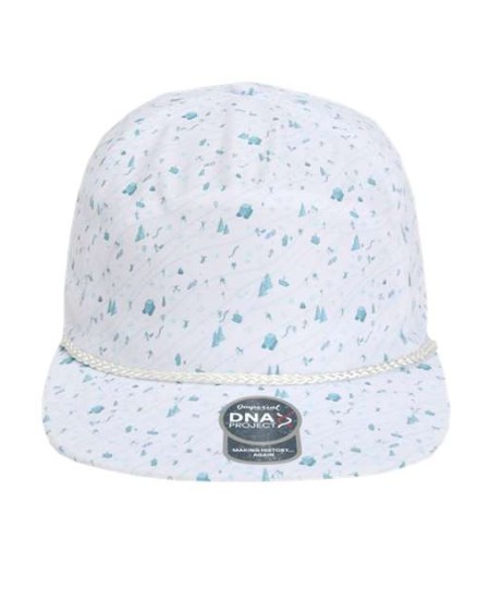 Imperial DNA010 The Aloha Rope Cap – 100% Polyester Sublimation Print Structured Five-Panel Stand-Up Mesh Stay Flat Bill Leather Strap | OSFM