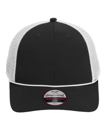 Imperial 7055 The Night Owl Performance Rope Cap – 100% Recycled Polyester Front with Mesh Back Structured Six-Panel Rope Cap | OSFM