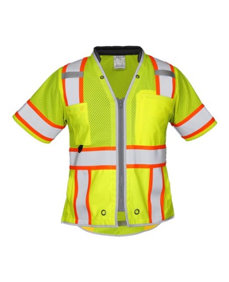 Kishigo 1822 Women's Premium Brilliant Series Class 3 Vest – Women's Safety Vest | S/M–2/3XL (dual sizes, Women's) | ANSI/ISEA 107 Type R Class 3