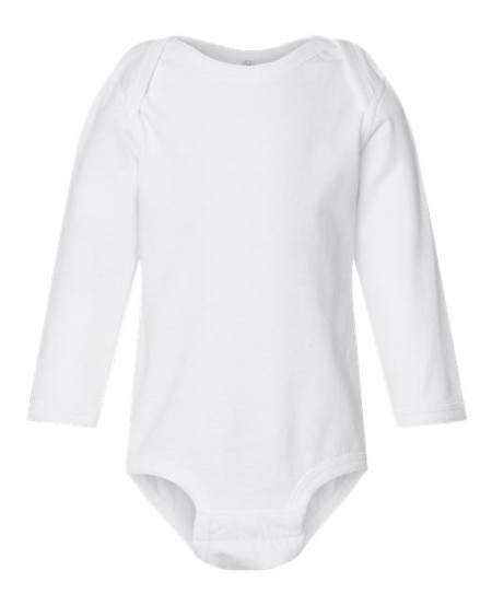 Rabbit Skins 4421 Infant Fine Jersey Long Sleeve Bodysuit – 4.5 oz. 100% CRSC Fine Jersey | NB–18M