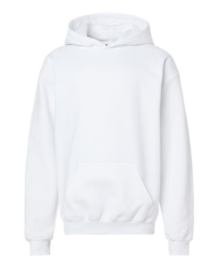 Gildan SF500B Youth Softstyle® Midweight Hooded Sweatshirt – 8.4 oz. 80/20 Ring-Spun Cotton/Polyester | 100% Cotton Face | 2-Piece Color-Matched Jersey-Lined Hood | Youth XS–XL | OEKO-TEX