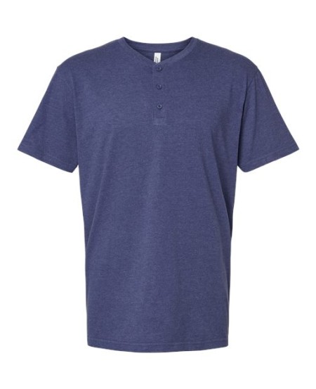 American Apparel 2004CVC Unisex CVC Henley Tee – 4.6 oz. 60/40 Cotton/Recycled Polyester with Dyed-to-Match Buttons | S–2XL