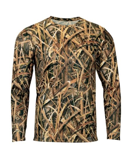 Paragon 237 Oxford Men's Full Mossy Oak Camo Long Sleeve T-Shirt – 3.5 oz. Microfiber UPF 50+ Tee | XS–4XL