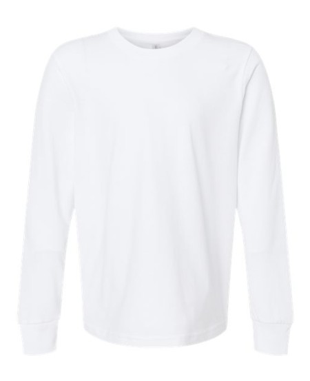 Next Level 3311 Youth Cotton Long Sleeve T-Shirt – Youth 4.3 oz./yd², 100% combed ring-spun cotto | XS–XL