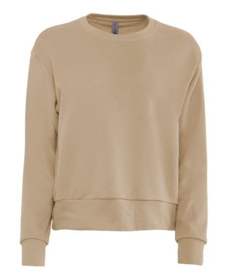Next Level 9084 Women's Laguna Sueded Crewneck Sweatshirt – 8.3 oz. 60/40 Cotton/Poly French Terry Fleece Women's Crew | XS–3XL