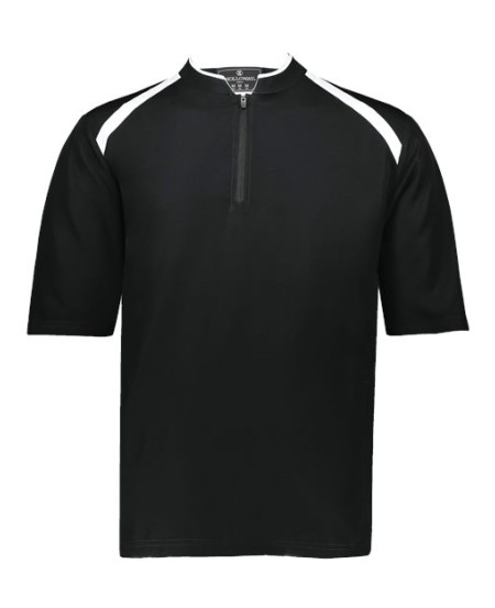 Holloway 229681 Youth Clubhouse Short Sleeve Quarter-Zip Pullover – Aero-Tec™ 100% Polyester Stretch Mesh Back Youth Short Sleeve QZ