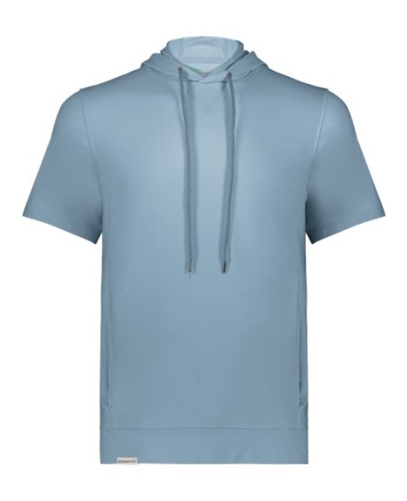 Holloway 222605 Youth Eco Revive Ventura Short Sleeve Hoodie – 6.3 oz. 89% Recycled Polyester Soft Knit Youth Hoodie | Youth S–XL
