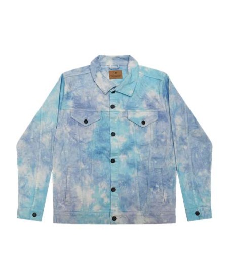 Colortone 9050 Unisex Tie-Dyed Denim Jacket - 12 oz. 99% Combed Ring-Spun Cotton/1% Spandex Tie-Dyed Denim Jacket | S-2XL