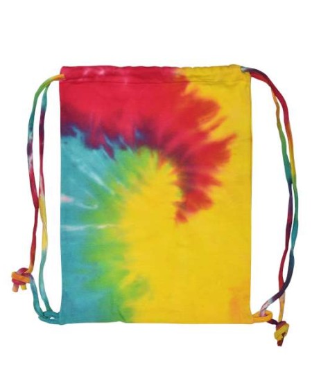 Colortone 9500 Tie-Dyed Drawstring Bag - 8.5 oz. 80/20 Cotton/Polyester Fleece 17 x 13 in. Tie-Dye Drawstring Bag