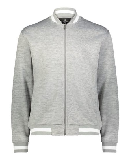 Holloway 223547 V-Street Full-Zip Jacket – Unisex 10.3 oz. 100% Polyester Double-Knit Varsity-Style Full-Zip Jacket