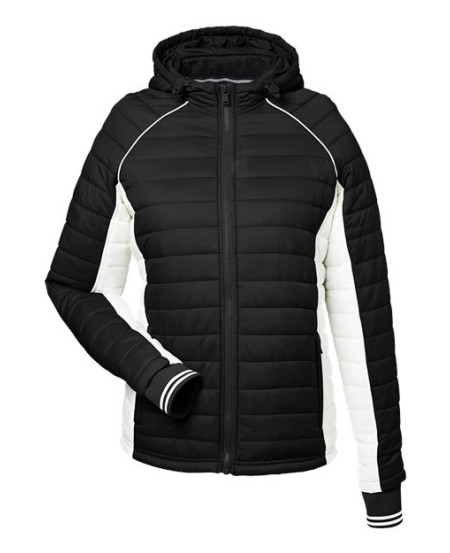 Nautica N17187 Women's Nautical Mile Hooded Puffer Jacket – Women's 3 oz./yd², 100% Nylon | XS–3XL