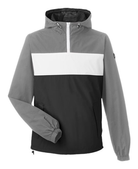 Nautica N17174 Unisex Windward Anorak Hooded Quarter-Zip Jacket – 3.5 oz./yd², 100% Nylon