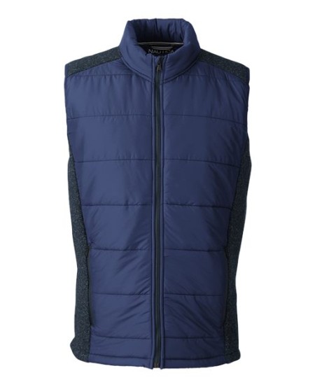 Nautica N17946 Men's Harbor Puffer Vest – Men's 11 oz./yd², 100% polyester sweater fleec | S–4XL