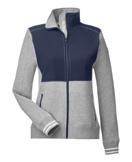 Nautica N17387 Women's Navigator Fleece Full-Zip Jacket – Women's 8.3 oz./yd², 60/40 cotton/polyester flee | XS–3XL