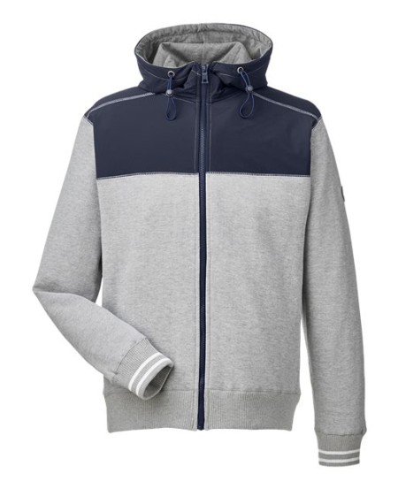 Nautica N17582 Men's Navigator Fleece Hooded Full-Zip Jacket – Men's 8.3 oz./yd², 60/40 cotton/polyester flee | S–4XL