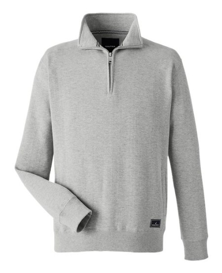 Nautica N17176 Men's Anchor Fleece Quarter-Zip Pullover – 8.3 oz./yd², 60/40 cotton/polyester mercerized fleece